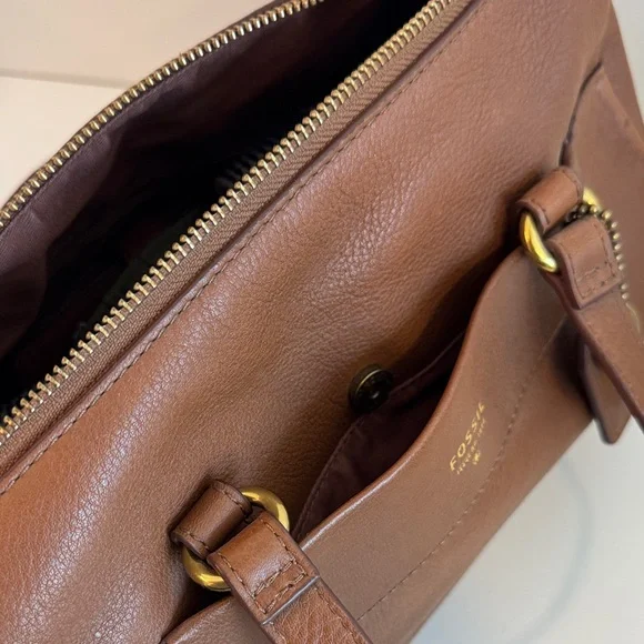 Fossil Leather Satchel - Picture 6 of 14